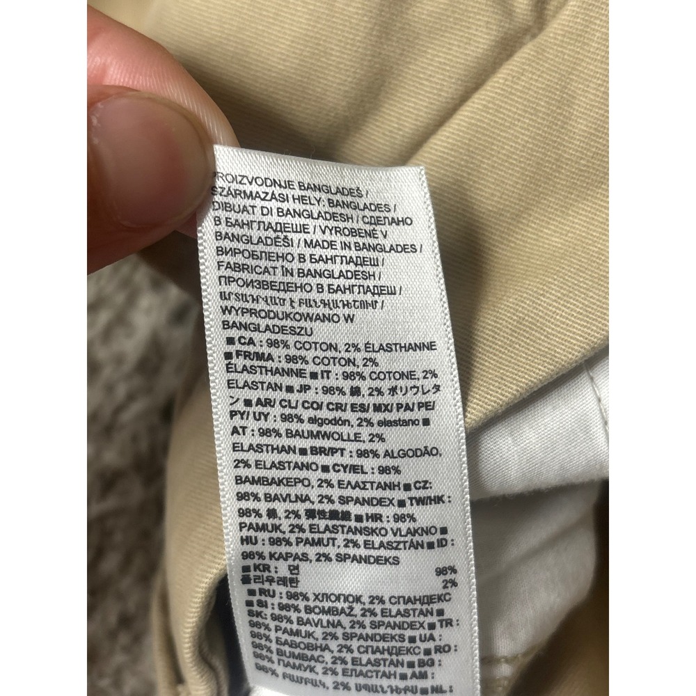 Gap Essential Khaki Slim Fit Pants Mens 38x30 Tan Beige Chino Trousers - Picture 12 of 16